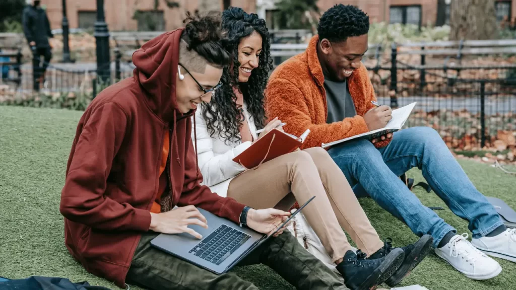 students smiling