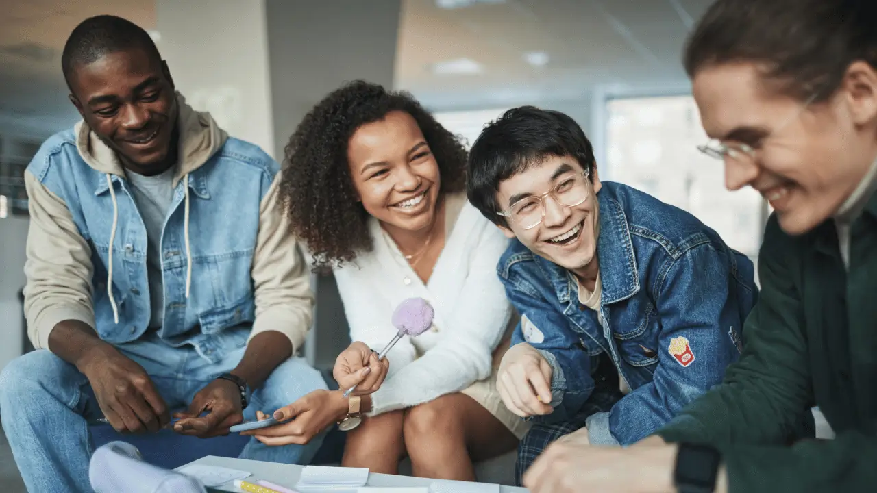 Students talking
