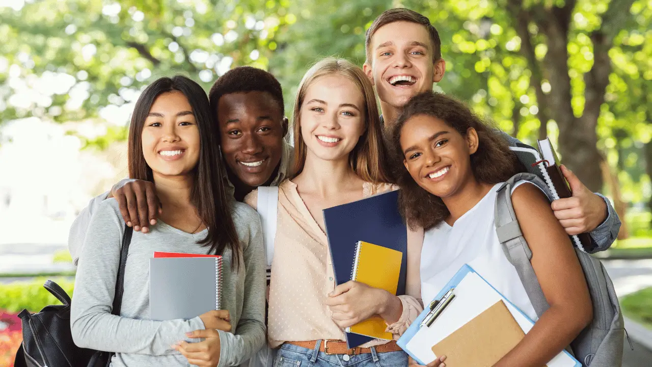 Students laughing