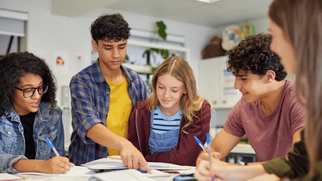 Students talking
