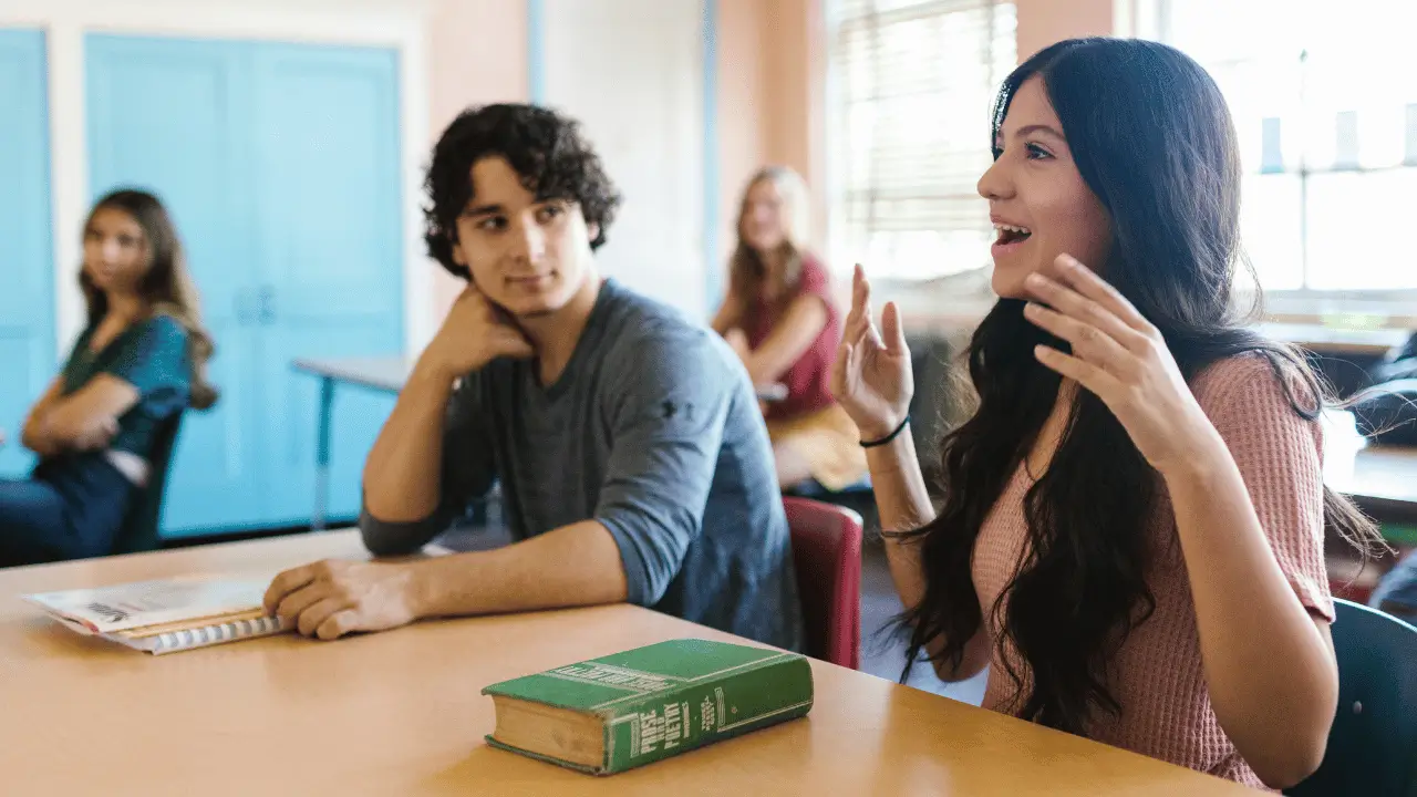 Students talking