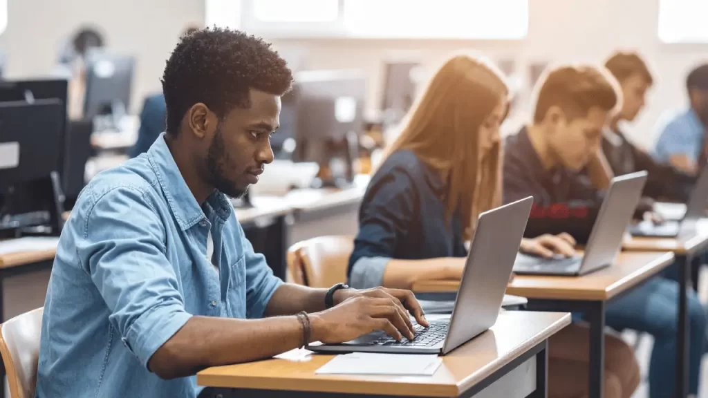 student working - img internship experience lsi - Language Systems International student working