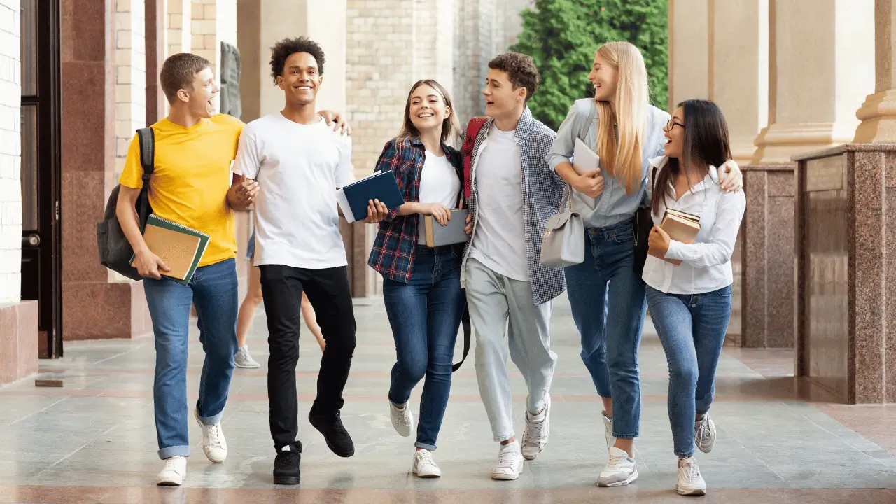 Students being happy