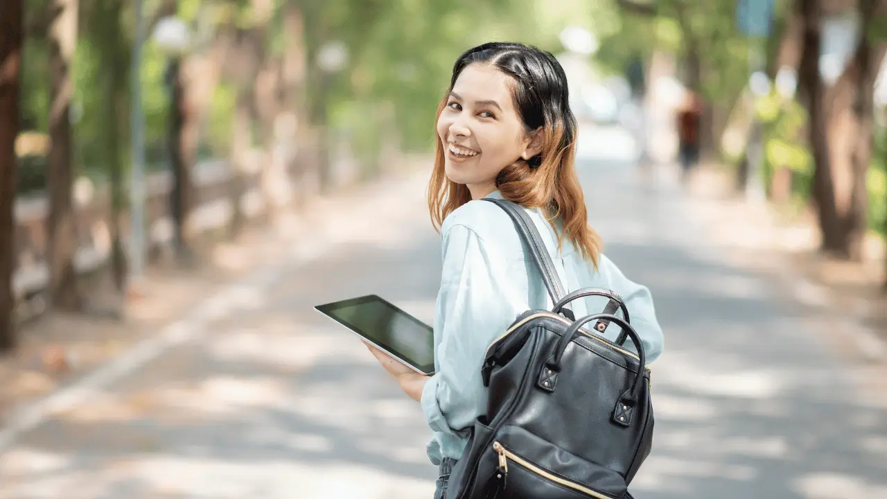 student smiling