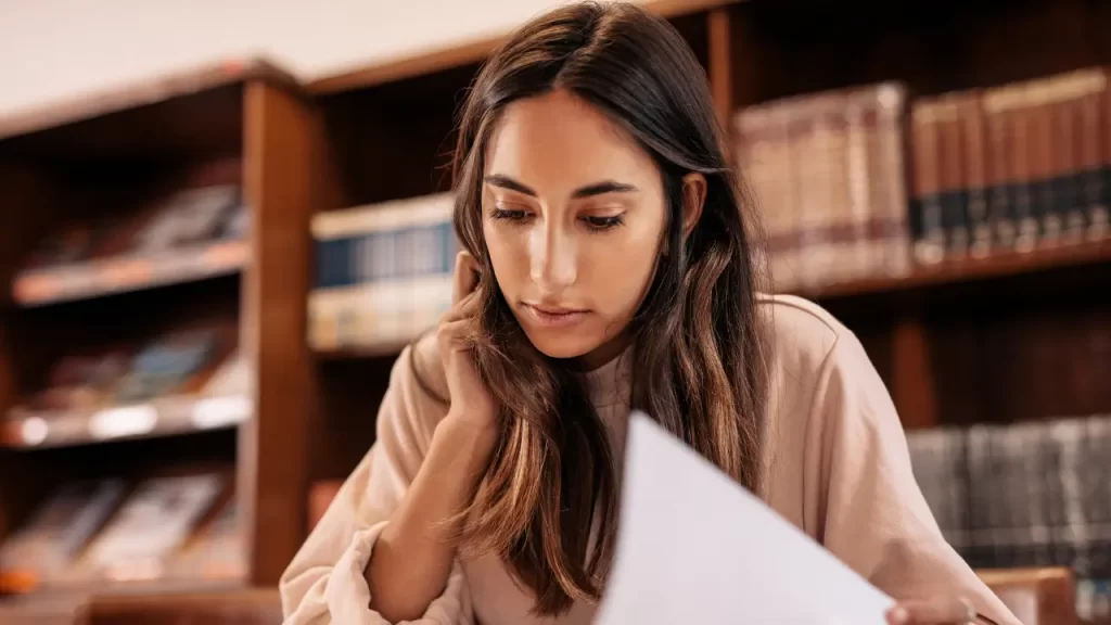 Woman with documents