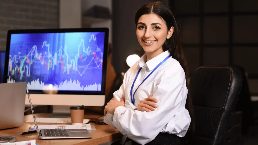 Woman smiling