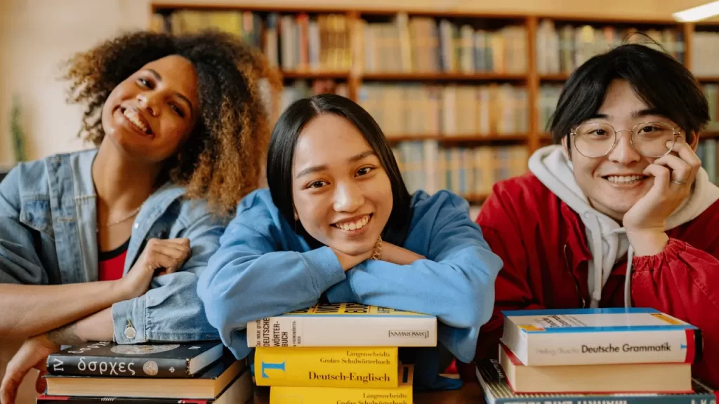 students laughing