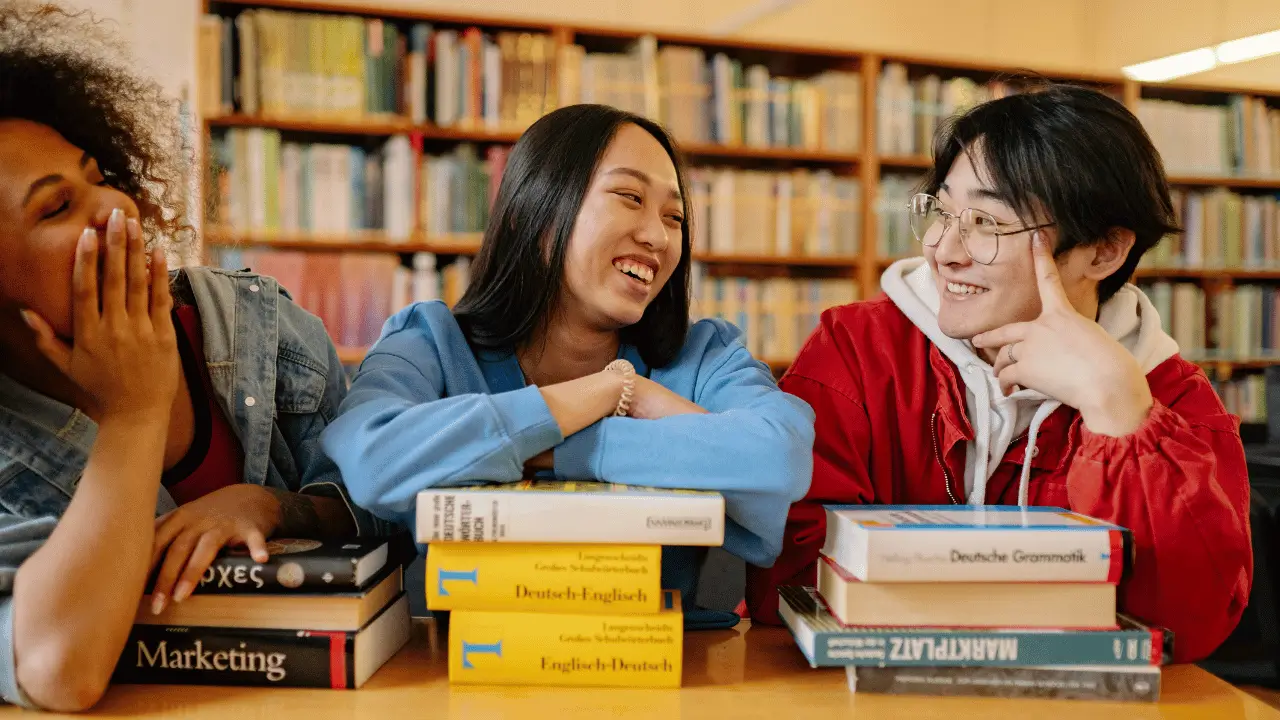 Students laughing