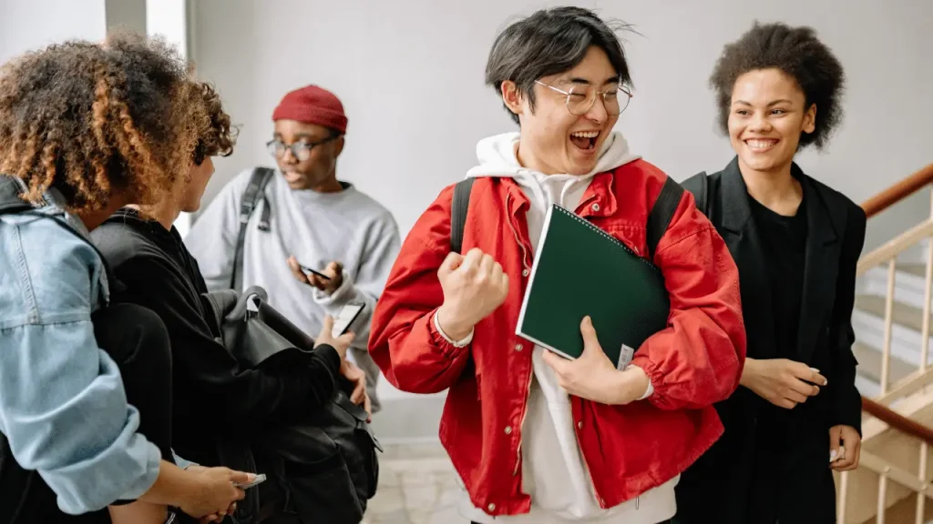 Students smiling