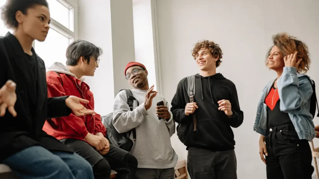 Students smiling